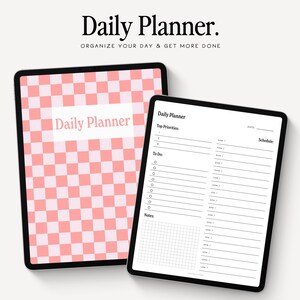 Minimalist Daily Digital Planner |  iPad Planner for Goodnotes and Notability | Hourly Planner | Aesthetic