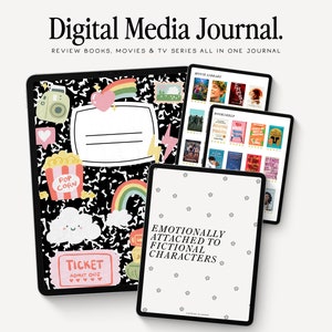 Digital Media Journal | GoodNotes Journal | iPad Journal | Book Reviews | Movies, TV Shows, Entertainment Tracker