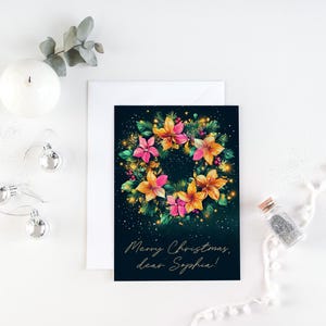 Personalisierte druckbare Weihnachtspostkarte. Personalisierte Weihnachtskarte. Digitaler Download. Einzigartiges Weihnachtsgeschenk für Freunde,Business Partner