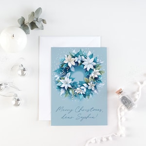 Carte postale de Noël imprimable personnalisée. Carte de Noël personnalisée. Téléchargement numérique. Cadeau de Noël unique 2025. Modèle de carte de Noël.