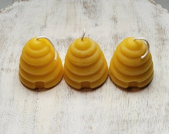 100% Pure Beeswax Beehive Candles Pack of 3