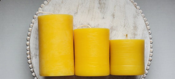 Candele a colonna in cera d'api da 8 (20 cm) arrotolate a mano - 20 colori diversi - Italia
