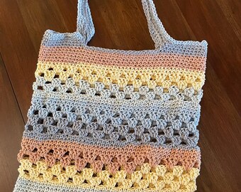 Cottage Tote Bag,Crochet Bag Pattern,Market Bag,Crochet Beach Bag,Crochet Market Tote