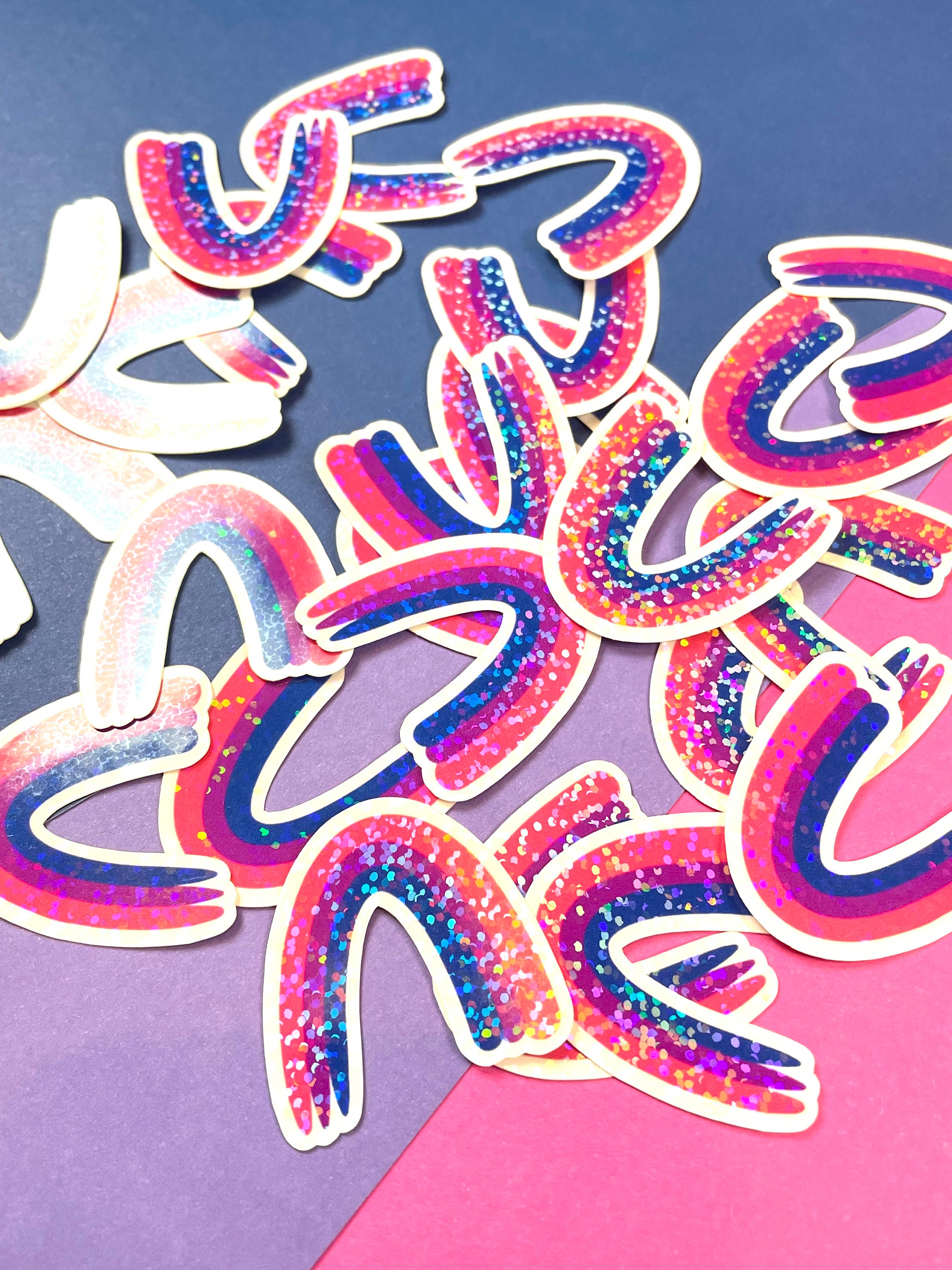 Bisexual,pride,lgbtqia,rainbow,sticker,decal,holographic,glitter ...