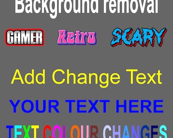 Image Editing Service: Background Removal, Text Color Change, Vectorize