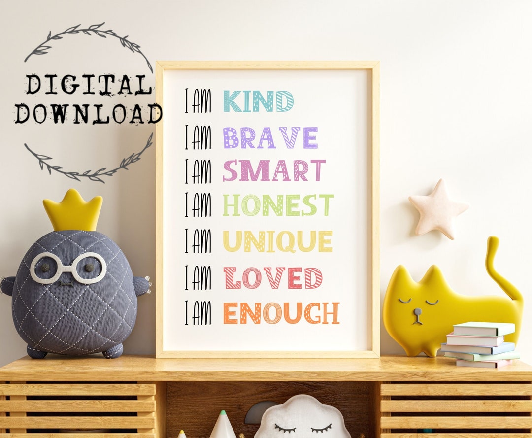 Printable i Am Wall Art Printable Nursery Wall - Etsy