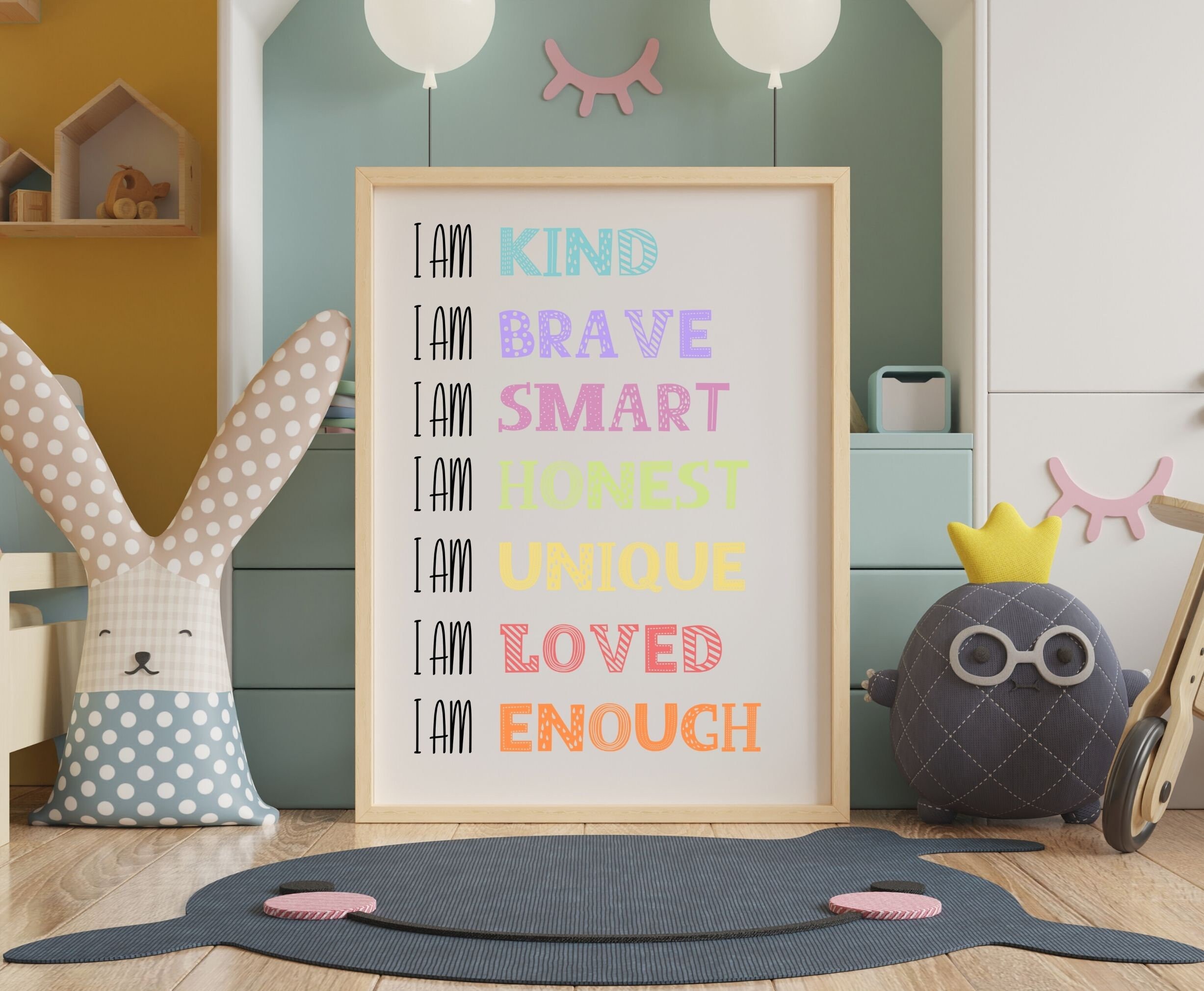 Printable i Am Wall Art Printable Nursery Wall - Etsy