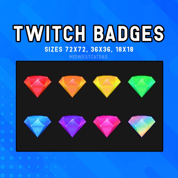 Rainbow Diamond Twitch Point Etsy