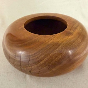 Claro Walnut Closed Form Vessel, Hand-Turned Wood Tabletop Object, Sculptural Decor, Soft Chocolate Tones