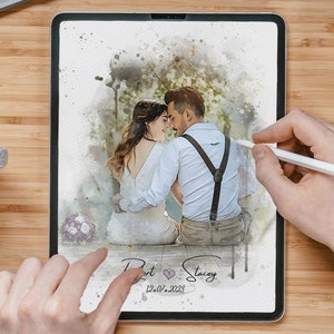 Watercolor Painting From Photo, Personalized Photo Gifts, Wedding Painting From Photo, Engagement Gift, Painting From A Photo, Wedding gift