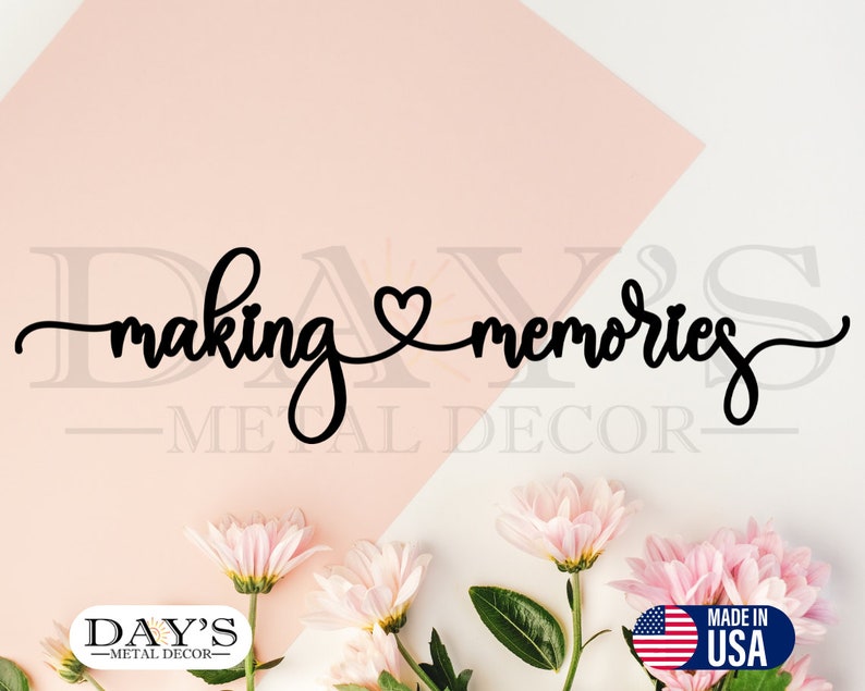 Making Memories Metal Word Art Indoor Outdoor Family Metal - Etsy