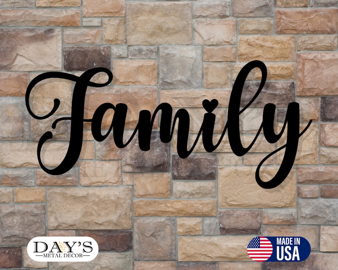 Family Metal Sign Metal Art Family Art Sign Family Sign Family Sign