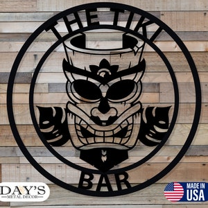 Tiki Bar Sign - Tiki Bar - Personalized Sign - Metal Sign - Metal Signs - Bar Sign - Personalized Bar Sign - Pool Bar Sign - Beach Bar
