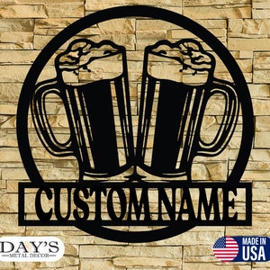 Bar Personalized Metal Sign, Personalized Bar Sign, Metal Signs, Bar, Home Decor, Bar Decor, Custom Bar Theme Sign, Personalized Gifts, Gift