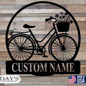 Bicycle Metal Wall Art, Metal Signs, Personalized Signs, Personalized ...