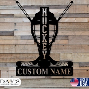 Custom Hockey Metal Wall Art - Hockey Sign - Hockey Gift - Hockey Metal Sign - Hockey Home Decor - Custom Hockey - Hockey Wall Art - Gifts