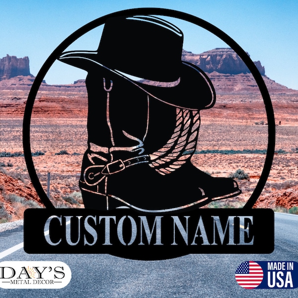 Personalized Cowboy Hat Wall Decor - Etsy