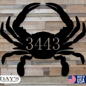 Maryland Gifts - Address Sign For House - Address Plaque - Personalized Metal Signs For Home - Maryland Crab - Home Decor - Crab Gift - Gift