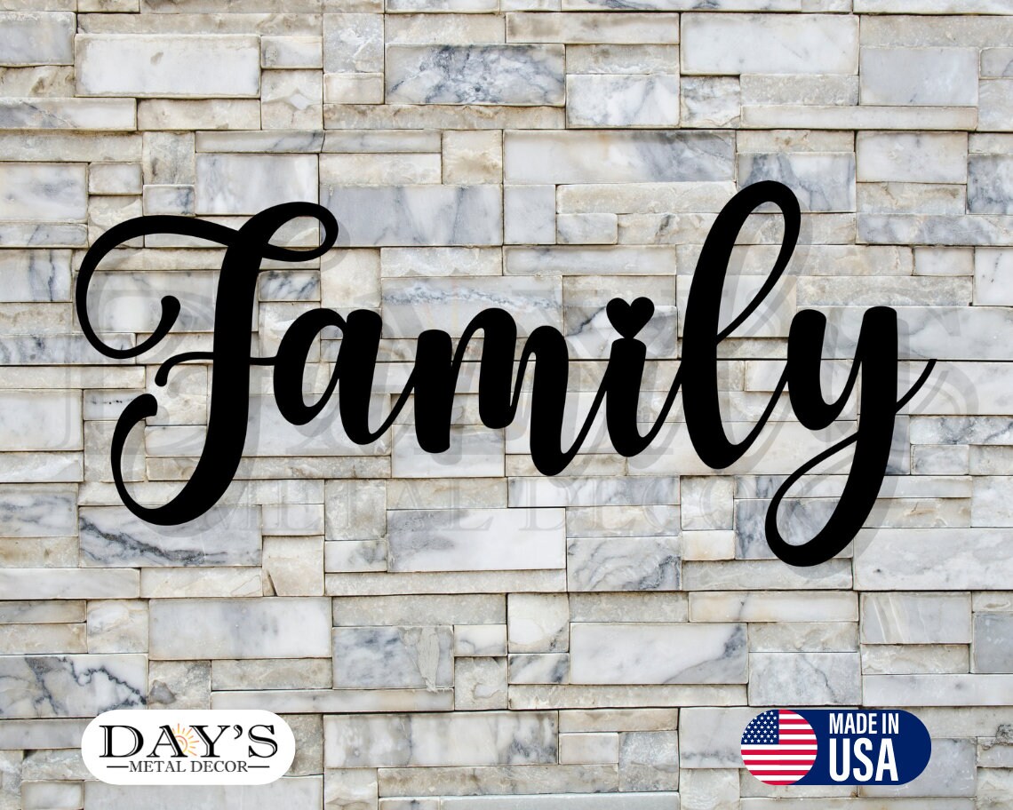Family Metal Sign Metal Art Family Art Sign Family Sign Etsy