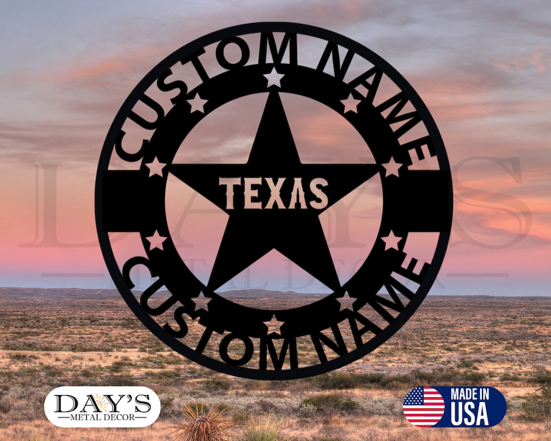 Custom Texas Metal Sign, Personalized Texas Metal Sign, Metal Signs