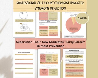 Imposter Syndrome Therapist Handout | Professional Self-Doubt | Counselling Supervision Resource
