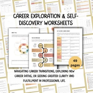 Berufserkundung & Selbstfindung Arbeitsblätter | Big Five Persönlichkeit | Berufliche Veränderung | Ziele, die Karriere-Planung | Leben Übergang