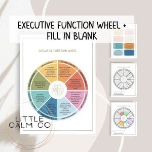 Executive function, Fill in the blank wheel, Task initiation, ADHD Worksheet