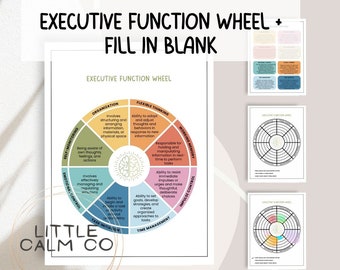 Executive function, Fill in the blank wheel, Task initiation, ADHD Worksheet