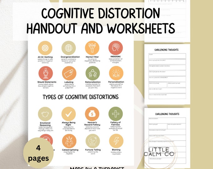 Unhelpful Thinking Styles Guide: Cognitive Distortions (PDF Files ...