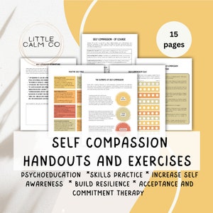 Selbstmitgefühl Arbeitsblätter | Übungen und Handouts | Selbstüberprüfungs-Tool | Selbstliebe | Inner Critic Support | Positive Selbstbesprechung |