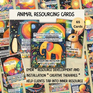 Schede di risorse animali per EMDR, sviluppo e installazione delle risorse, schede di simbolismo animale, risorse interiori, immagini e consapevolezza