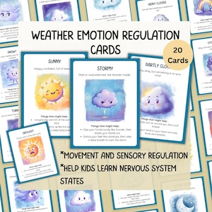 Emotiekaarten voor kinderen | Emotionele regulatie en SEL-tool | Zenuwstelselaandoeningen