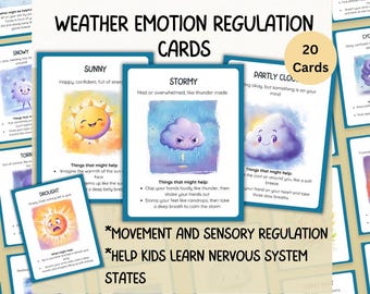 Kids Weather Emotion Cards | Emotional Regulation and SEL Tool | Nervous System States