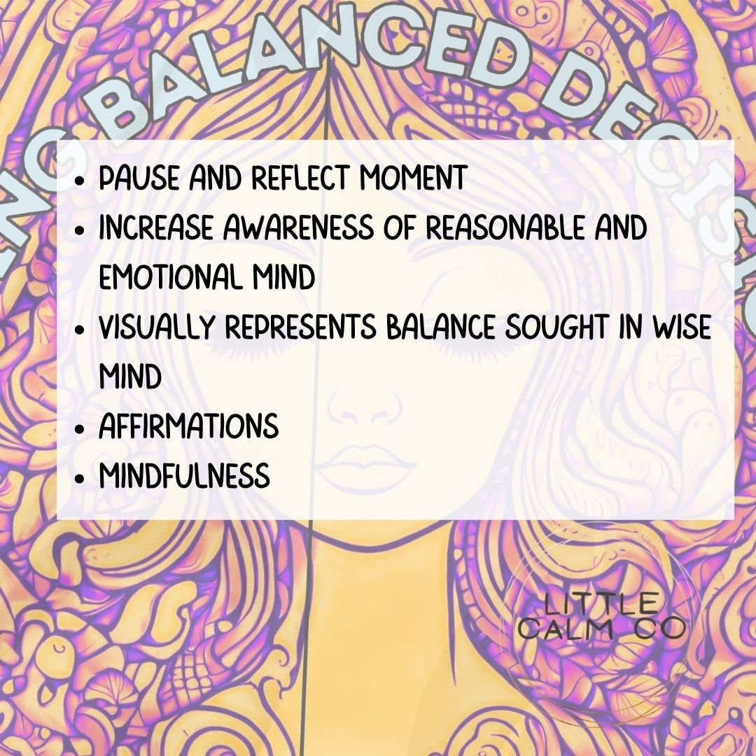 Wise Mind Coloring in Pages, DBT Activity, Mindfulness, Relaxation ...