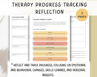 Post-Therapy Reflection Tool |Client Progress Tracking in Therapy | Measure Client Success in Therapy | Self Reflection Tool