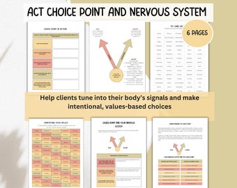 Acceptance and Commitment Therapy Choice Point and Nervous System Therapy handout