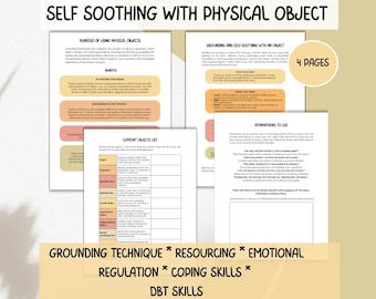 Self-Soothing with Comfort Objects Handouts | Coping Skills