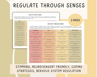 Sensory Regulation Strategies: Neurodivergent Coping Skills (PDF)