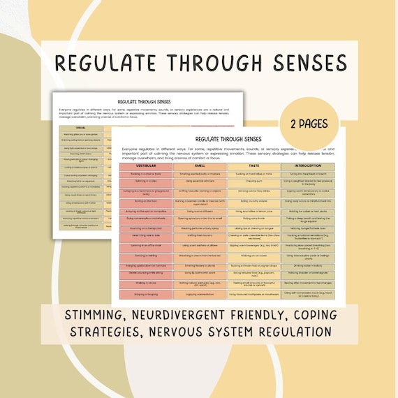 Sensory Regulation Strategies: Neurodivergent Coping Skills (PDF)