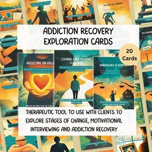 Sucht Genesung Exploration Cards | Kreative Kunsttherapie | Gruppentherapie Stoffeinsatz |