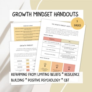 Handout sulla mentalità di crescita, sviluppare flessibilità psicologica, aiutare a riformulare e costruire resilienza, potere delle parole, SEL, affrontare la delusione