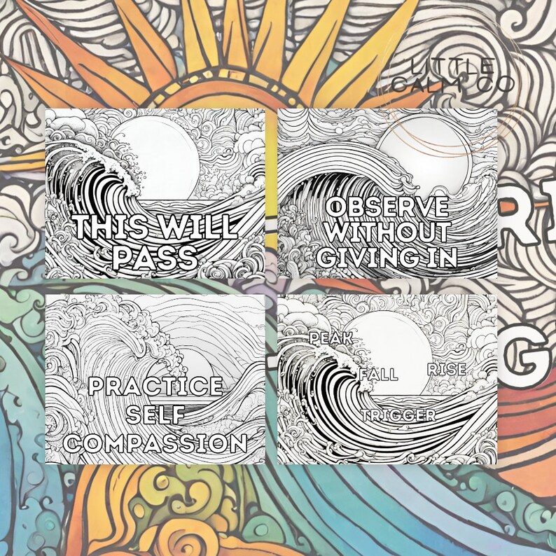 Therapeutic coloring pages for addiction recovery