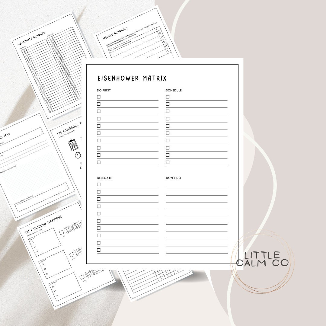 Pomodoro Technique Worksheet, Time Management Worksheets, Task ...