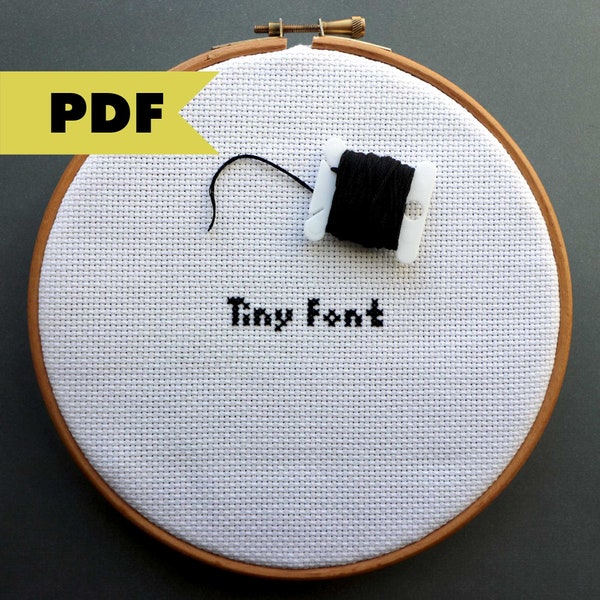 Tiny Cross Stitch Font - Includes Full Alphabet and Symbols