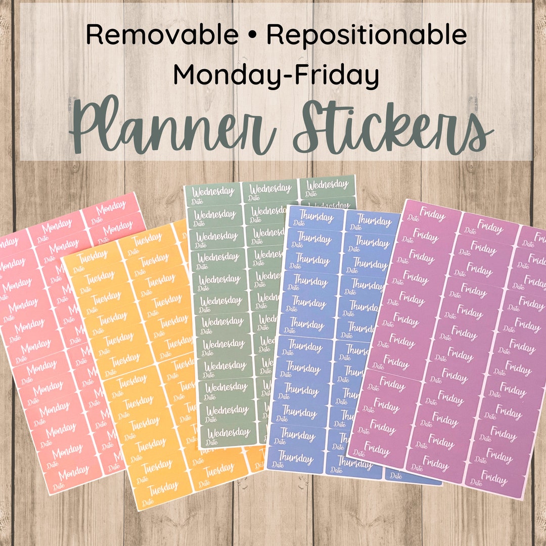 Full Year Of Monday friday Repositionable Planner Stickers Removable Full Year Of Monday friday Repositionable Planner Stickers Removable