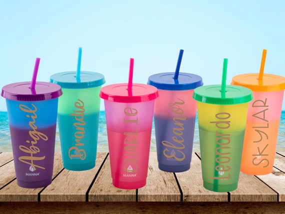 24oz Personalized Custom Cold Color Changing Cups For Women Girls