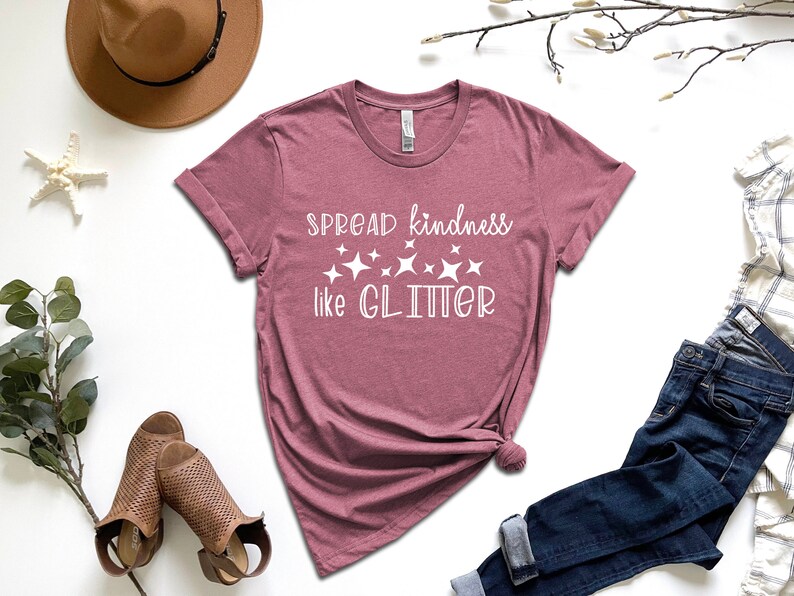 Spread Kindness Like Glitter Customizable Teacher T Shirt Educator Be