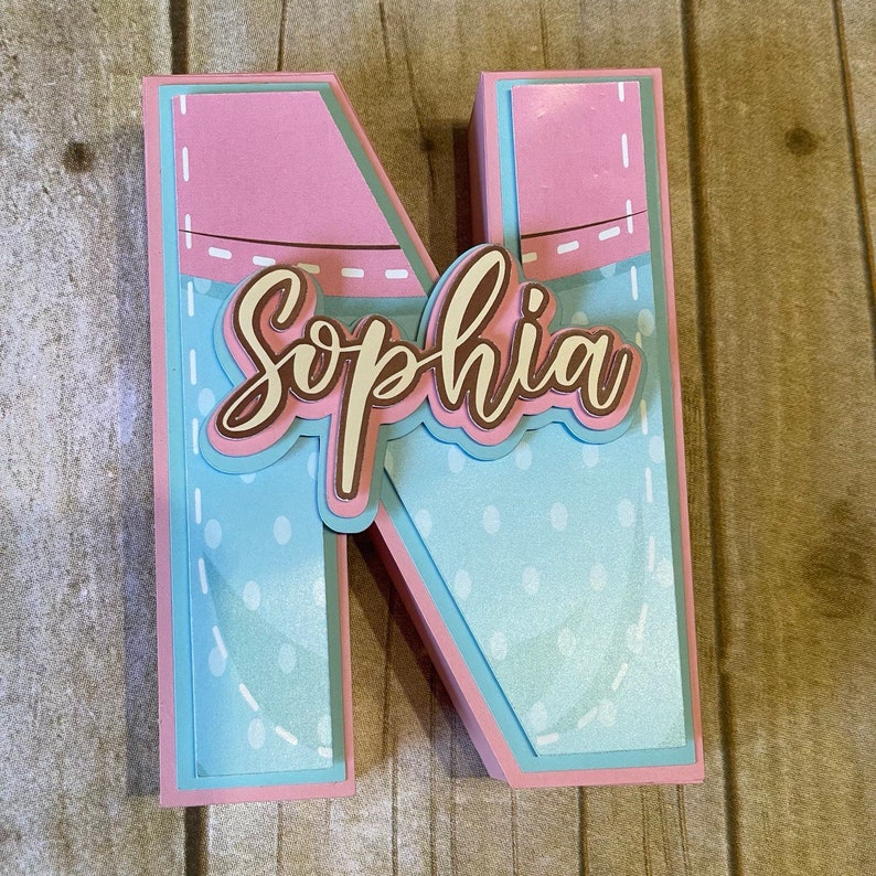 Cute Giraffe ONE 3D Letters, ONE 3D Letters, First Birthday Girl, First ...