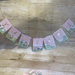 FARM inspired Banner, cute farm animals banner, Farm party decorations,  pink farm theme party, farm birthday party,  farm animal garland
