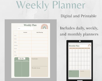 Tagesplaner | Wochenplaner | Monatsplaner | Digitaler Planer | Ipad Planer
